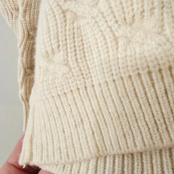 NWT Belldini Ecru Button Up Cardigan Sweater Shimmer Size L Large - Picture 12 of 12